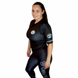 JIU-JITSU PURO - UNISEX SHORT SLEEVE RASH GUARD - Get Busy Rolling - LARGE