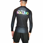 JIU-JITSU PURO - UNISEX LONG SLEEVE RASH GUARD - GET BUSY ROLLING